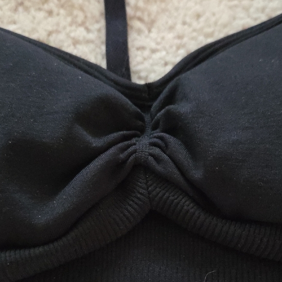 BuffBunny Black Halter Sports Bra - Picture 2 of 4